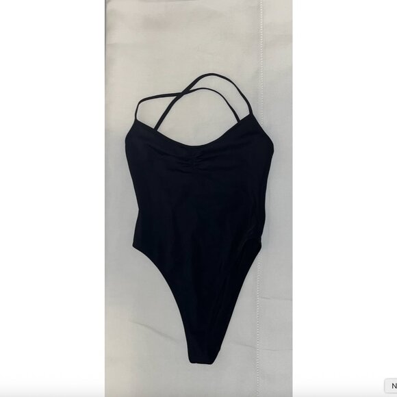 Pacsun Black Maggie Cinched One Piece Swimsuit in Size Small - Picture 4 of 6